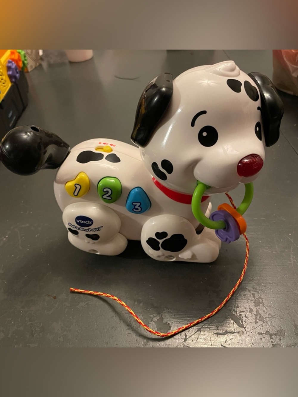 Vtech pull and sing puppy Dalmatian Pull-Along Puppy with Number Buttons